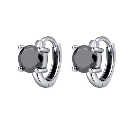 S925 Sterling Silver Women Fashion Personality CHIC Zircon Earrings-Jewearrings