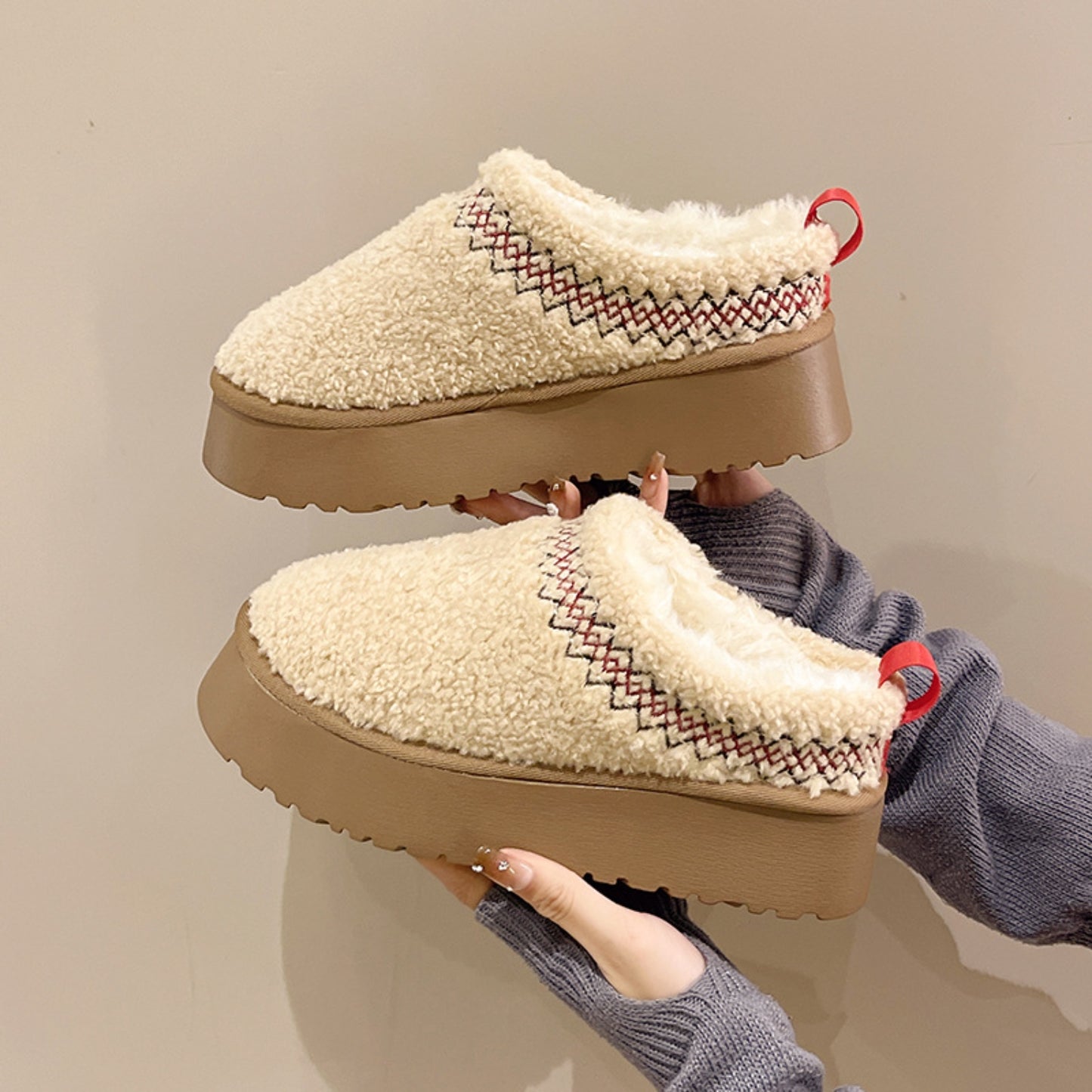 Braided Platform Slippers-Jewearrings