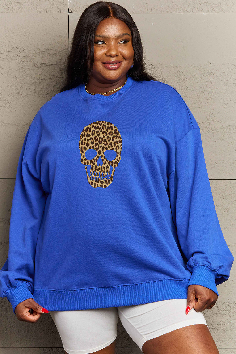 Simply Love Full Size Drop Shoulder Graphic Sweatshirt-Jewearrings