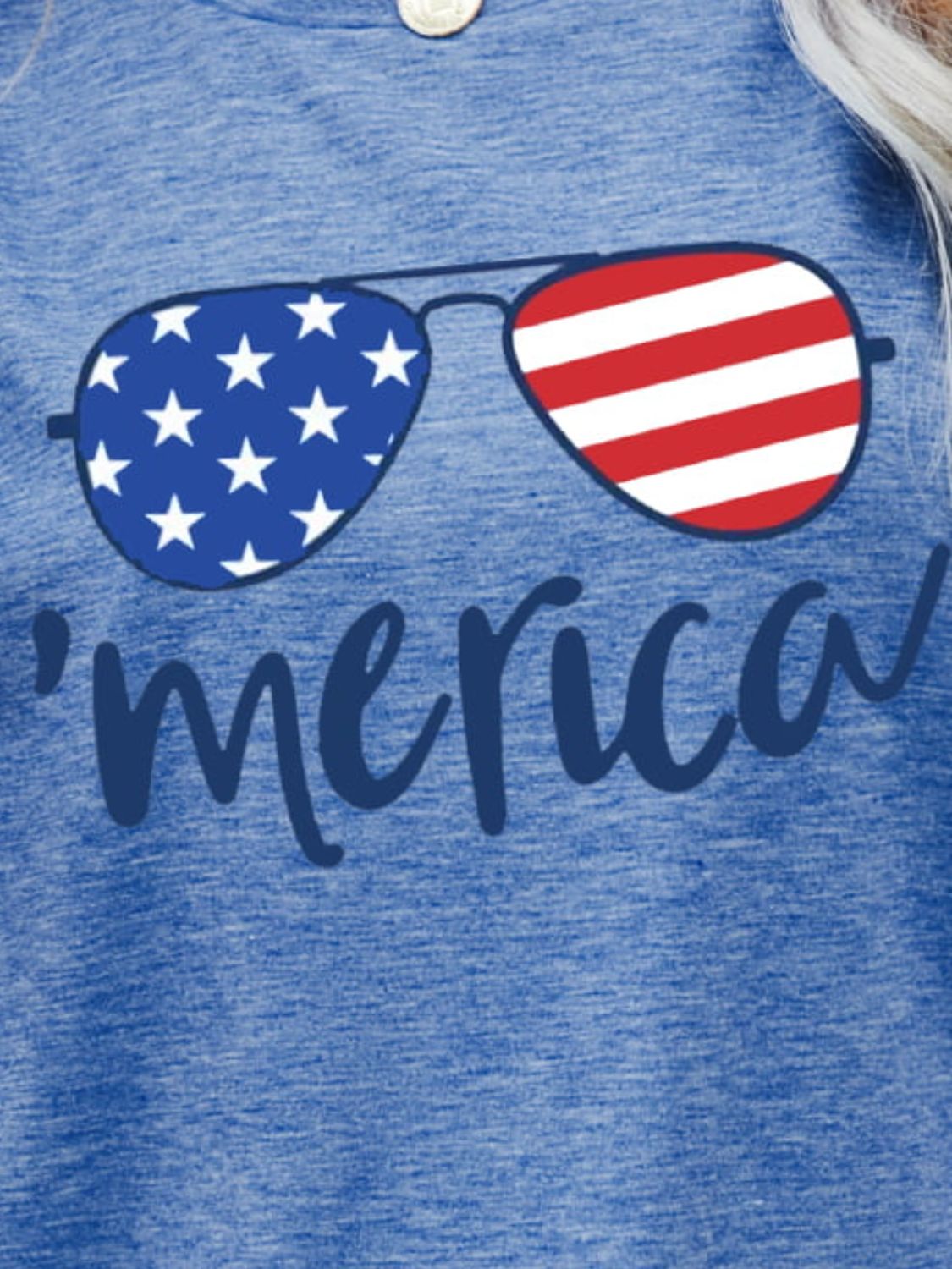 US Flag Glasses Graphic Tee-Jewearrings