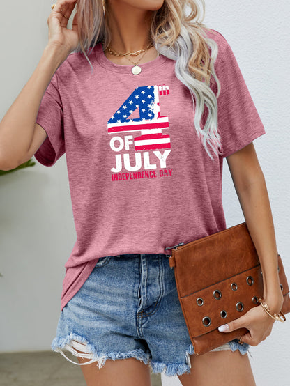 4th OF JULY INDEPENDENCE DAY Graphic Tee-Jewearrings