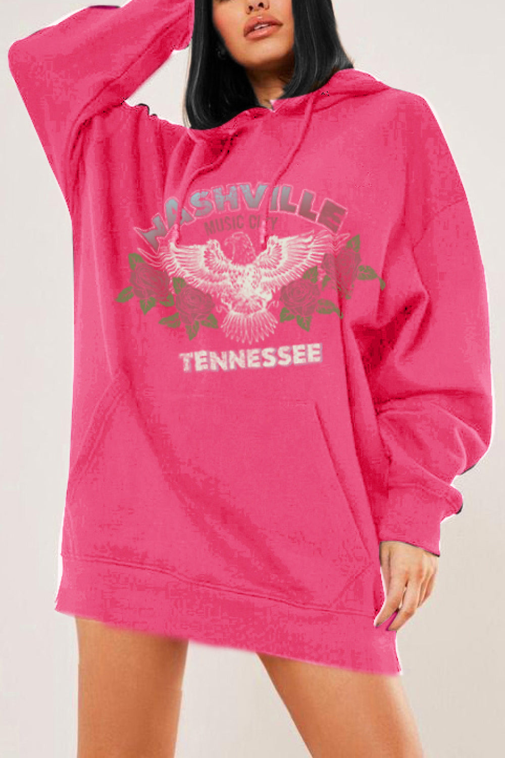 Simply Love Full Size NASHVILLE TENNESSEE Graphic Hoodie-Jewearrings