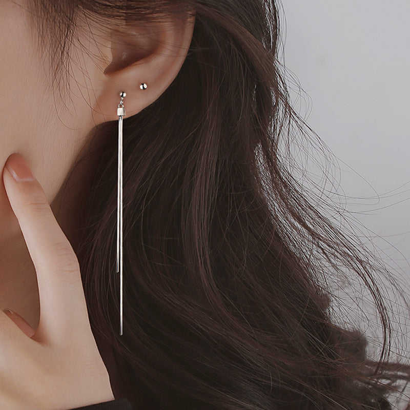 S925 Tassel New Earrings Feminine Long Stud Ear Thread-Jewearrings