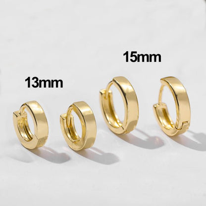 5Pair Fashion Round Twist Copper Small Hoop Earrings Set For-Jewearrings