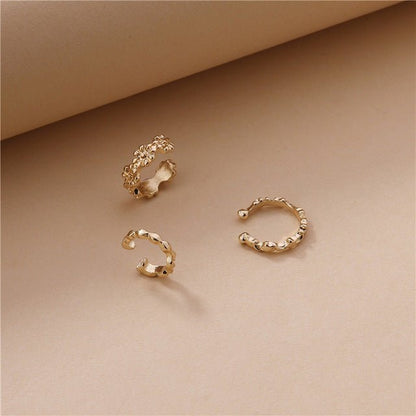 5Pair Fashion Round Twist Copper Small Hoop Earrings Set For-Jewearrings