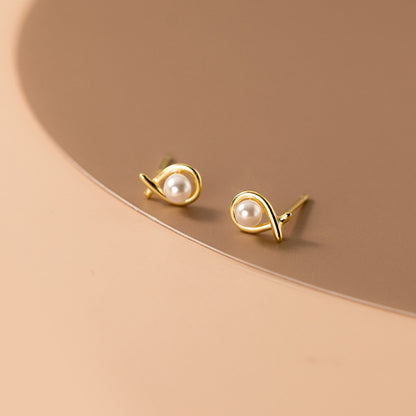 Women's Fashion Drop Shaped Pearl Earrings-Jewearrings