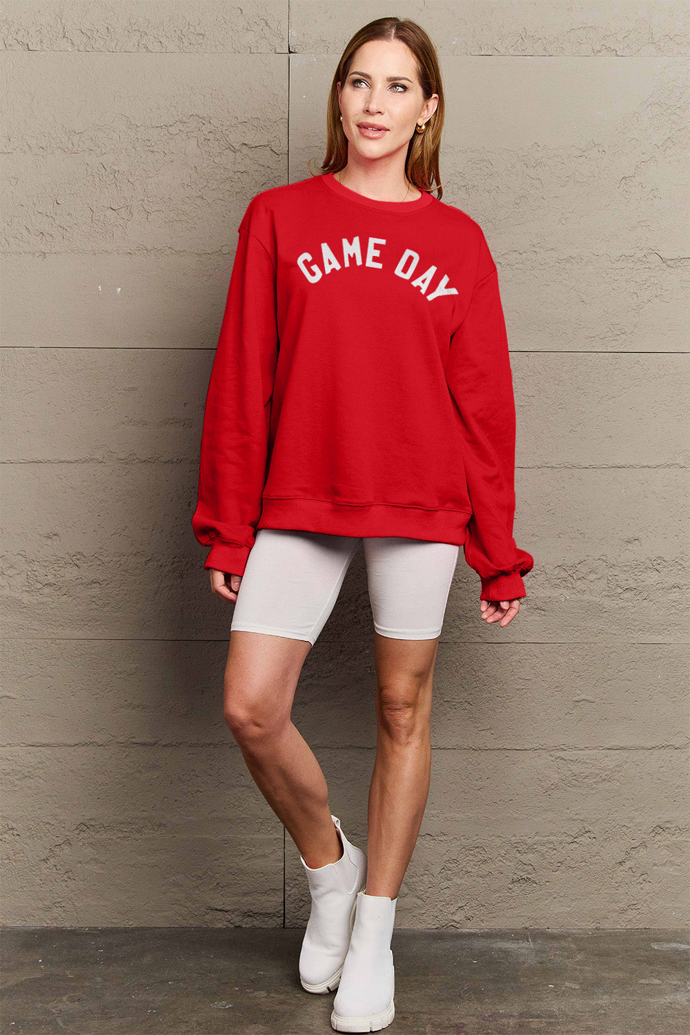 Simply Love Full Size GAME DAY Graphic Sweatshirt-Jewearrings