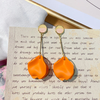 925 silver needle color drop glaze flower earrings female Japan and South Korea sweet earrings ins fashion trend personality earrings-Jewearrings