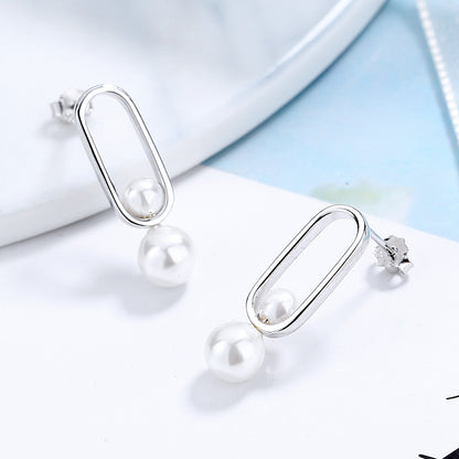 S925 Sterling Silver Fashion Pearl Earrings-Jewearrings