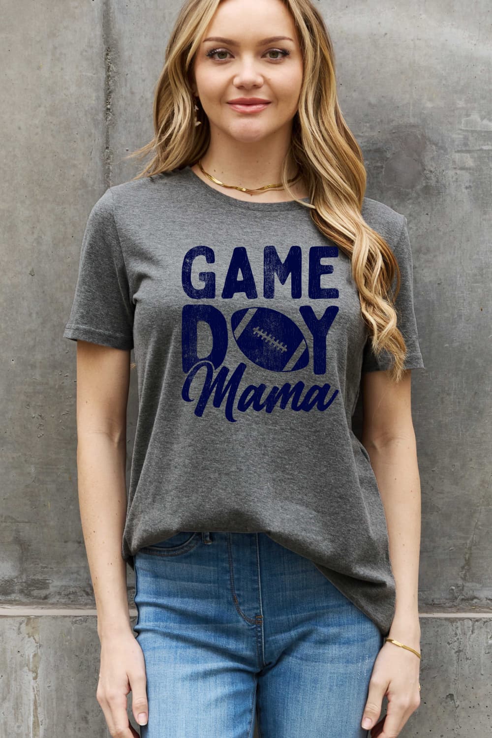 Simply Love Full Size GAMEDAY MAMA Graphic Cotton Tee-Jewearrings