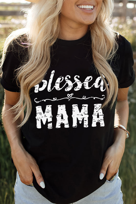 BLESSED MAMA Graphic Tee-Jewearrings