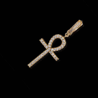 Hip Hop Stud Earrings Ankh Key Personality Cross Earrings-Jewearrings