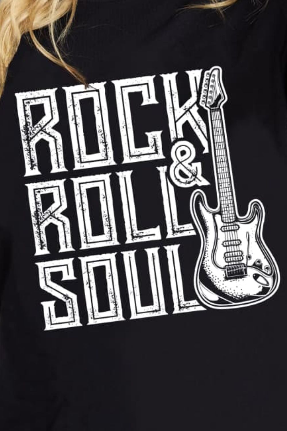 Simply Love Full Size ROCK & ROLL SOUL Graphic Cotton T-Shirt-Jewearrings