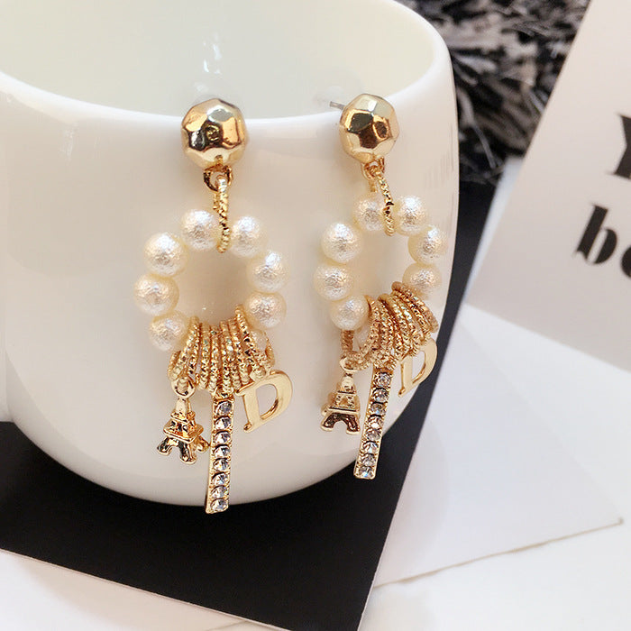 Women's earrings pearl earrings-Jewearrings