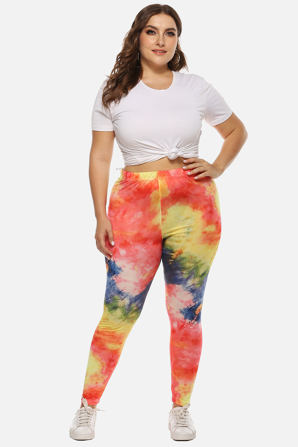 Plus Size Tie Dye Legging-Jewearrings