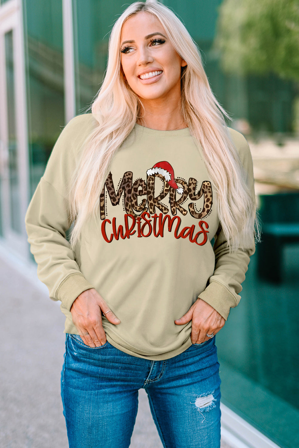 MERRY CHRISTMAS Graphic Sweatshirt-Jewearrings