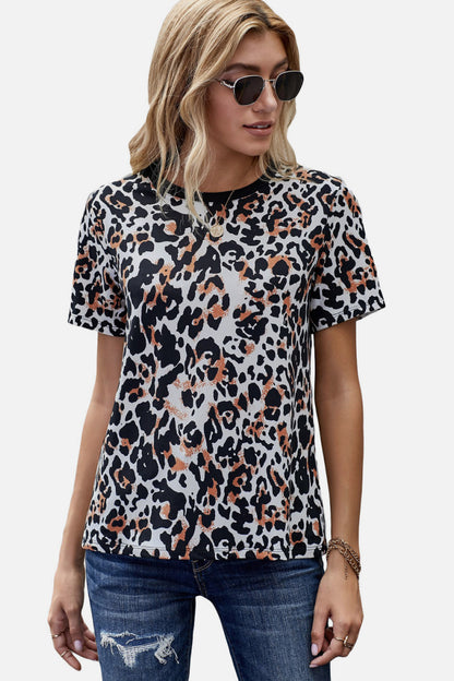 Leopard Print T-Shirt-Jewearrings