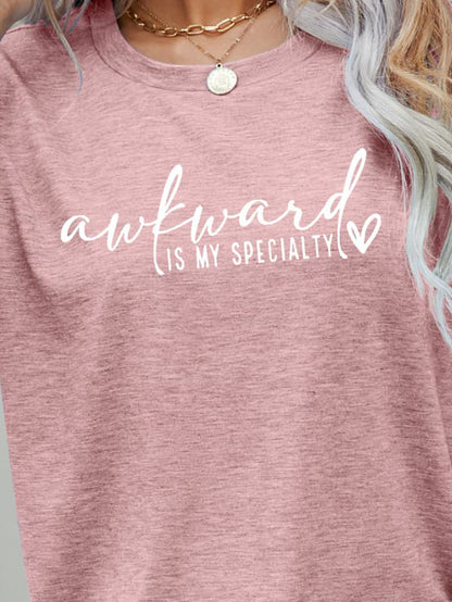 AWKWARD IS MY SPECIALTY Graphic Tee-Jewearrings