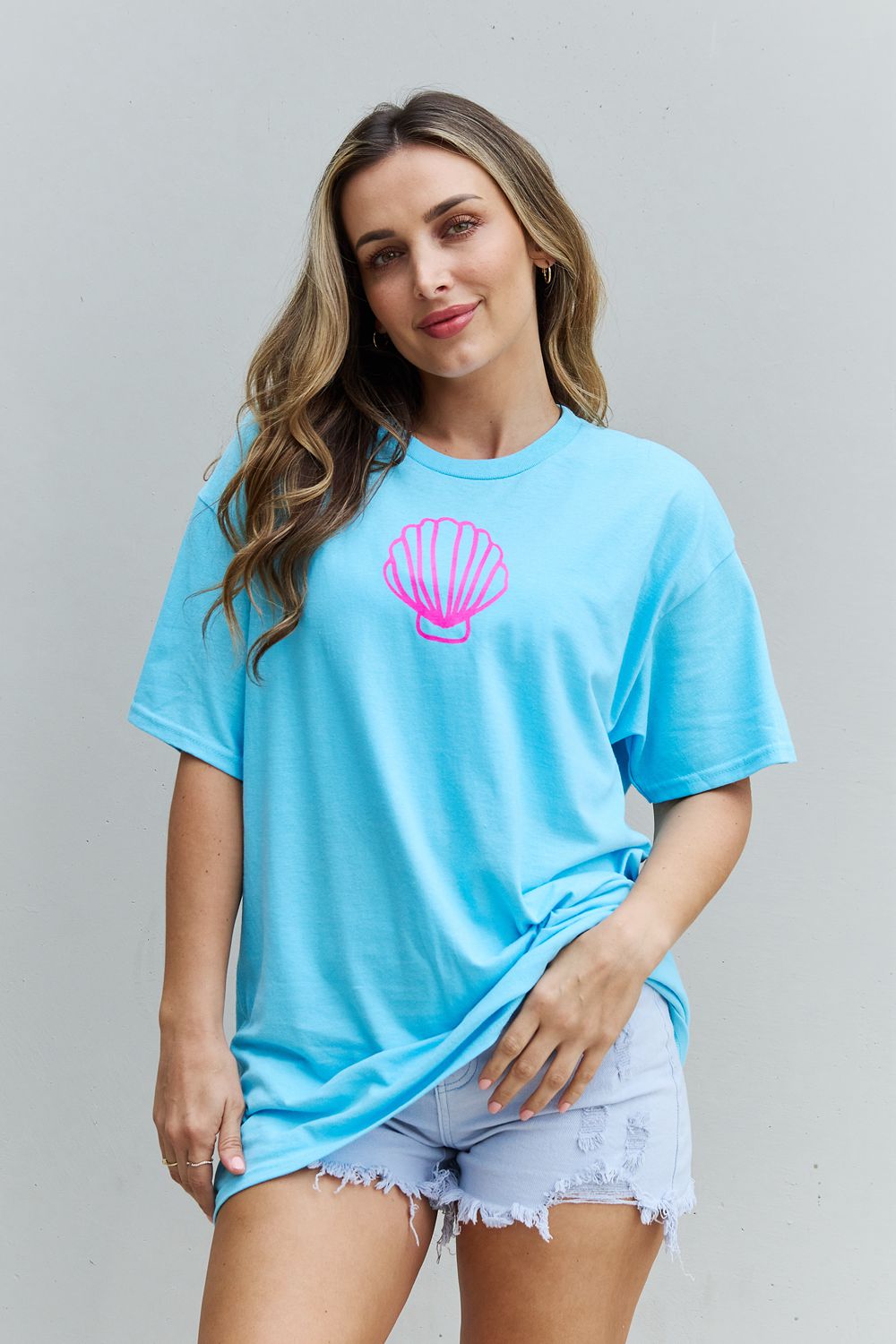 Sweet Claire "More Beach Days" Oversized Graphic T-Shirt-Jewearrings