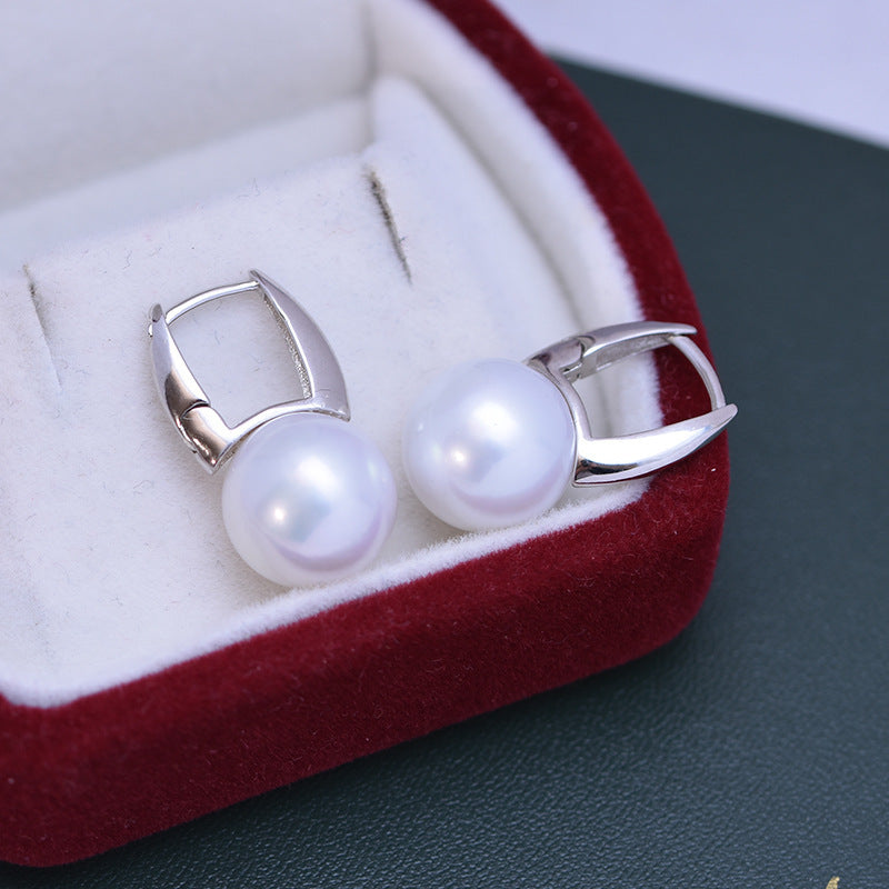 Women's Fashion Simple Geometric Pearl Earrings-Jewearrings