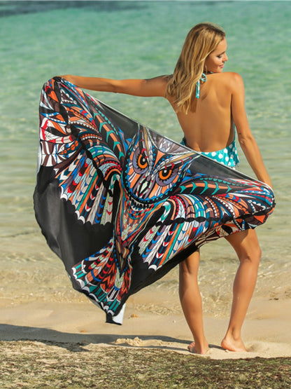 Printed Spaghetti Strap Cover Up-Jewearrings