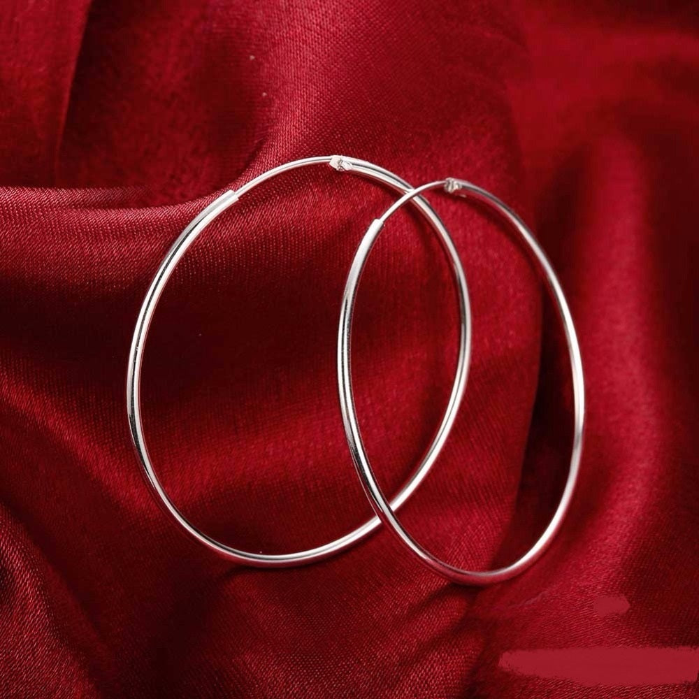 New Sterling Silver Women's Hoop Earrings-Jewearrings