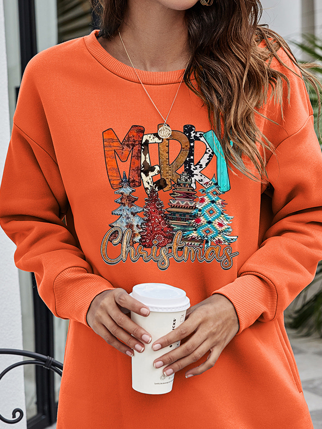 MERRY CHRISTMAS Graphic Sweatshirt-Jewearrings