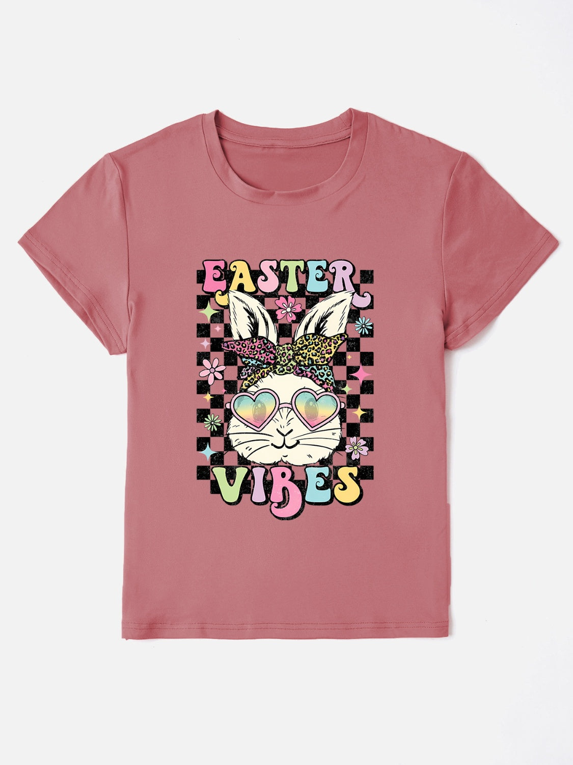 EASTER VIBES Round Neck Short Sleeve T-Shirt-Jewearrings