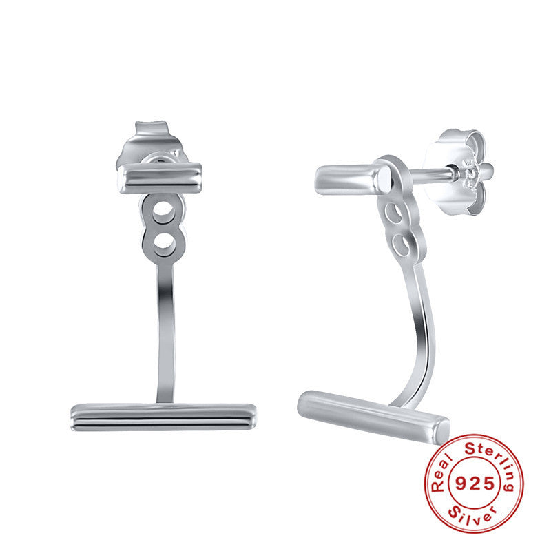 S925 Sterling Silver Simple Ins Post Earrings-Jewearrings