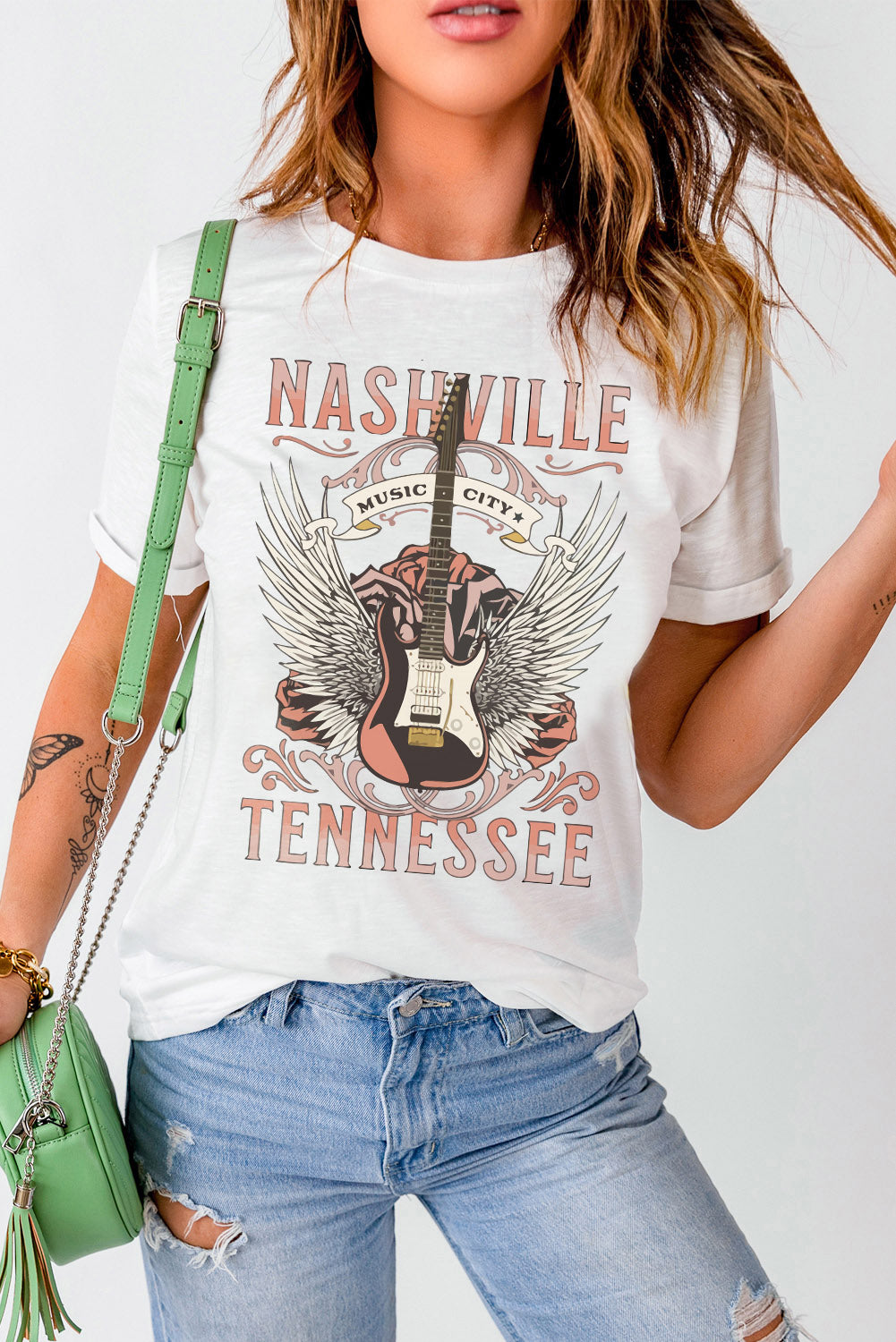 NASHVILLE TENNESSEE Graphic Tee Shirt-Jewearrings