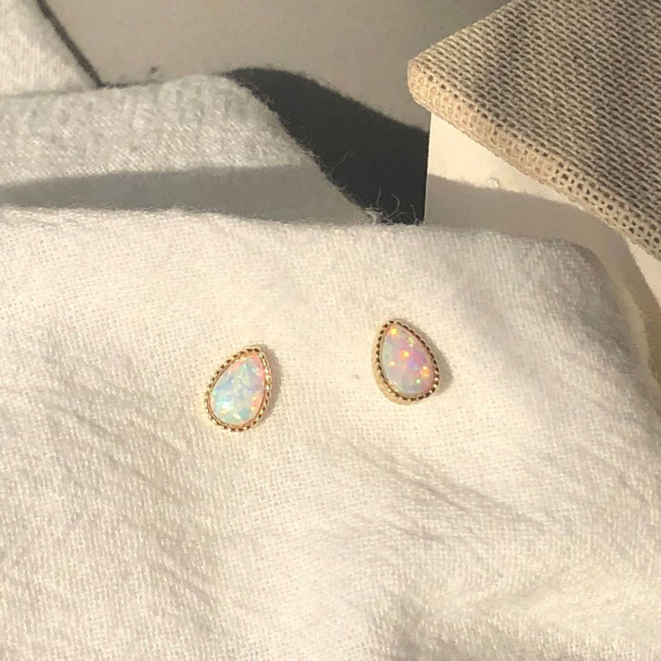 Women's Fashion Symphony Opal Stud Earrings-Jewearrings