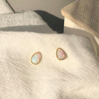 Women's Fashion Symphony Opal Stud Earrings-Jewearrings