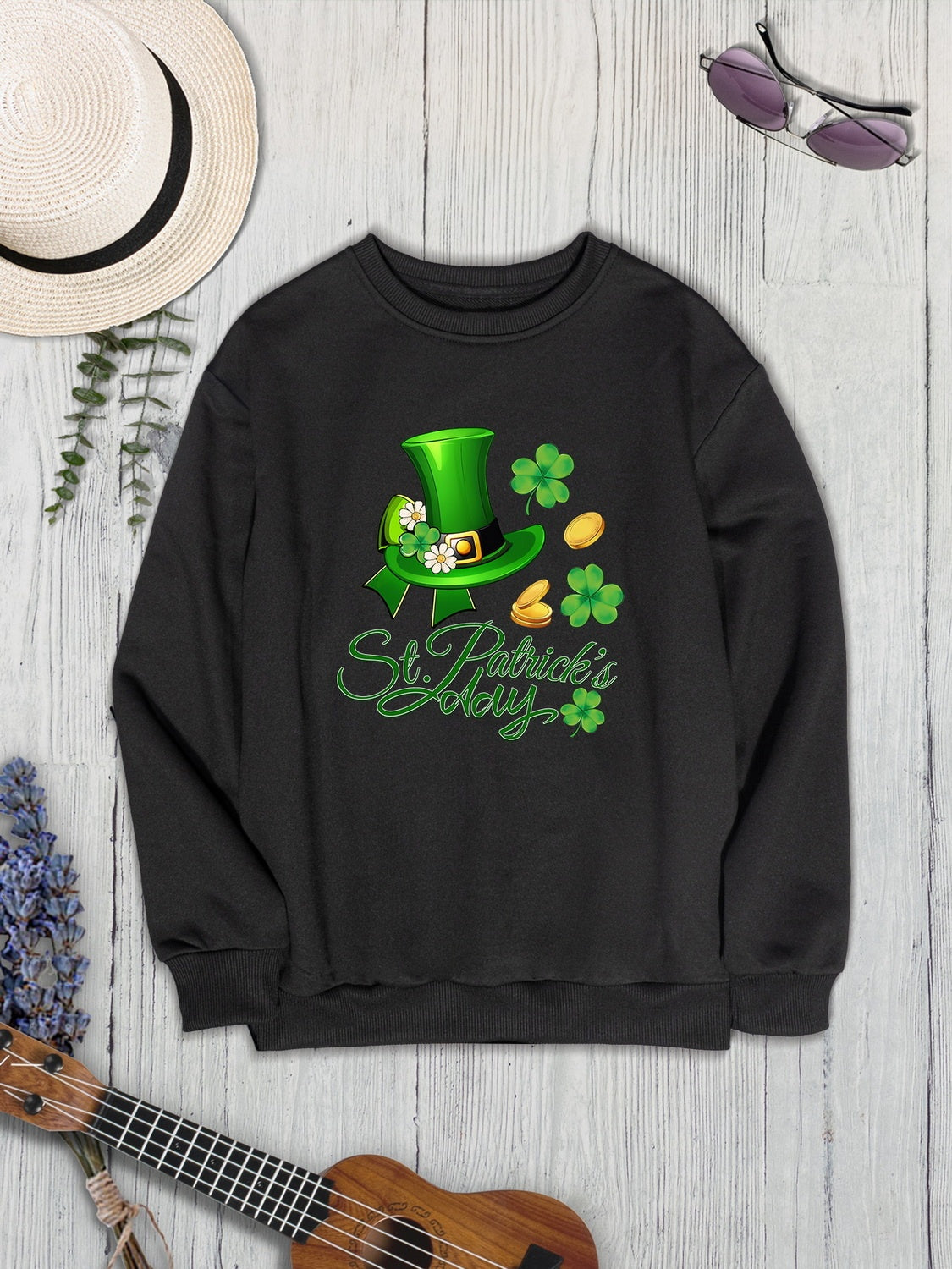 ST. PATRICK'S DAY Round Neck Sweatshirt-Jewearrings