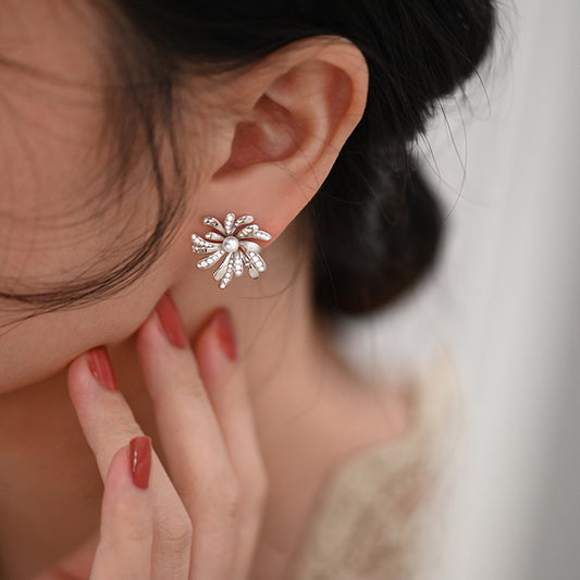 Sterling Silver Firework Earrings, Light Luxury And All-match-Jewearrings