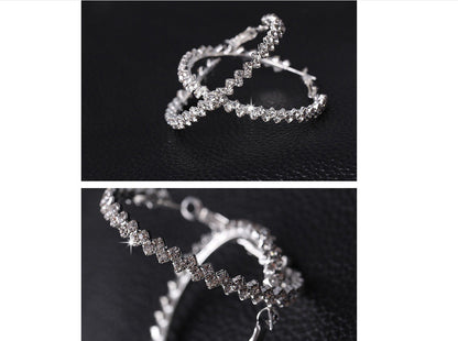 Inner Light Crystal Hoop Earrings-Jewearrings