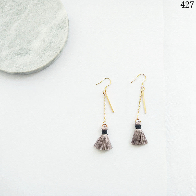 S925 Silver Needle Plated 14K Real Gold Agate Earrings-Jewearrings