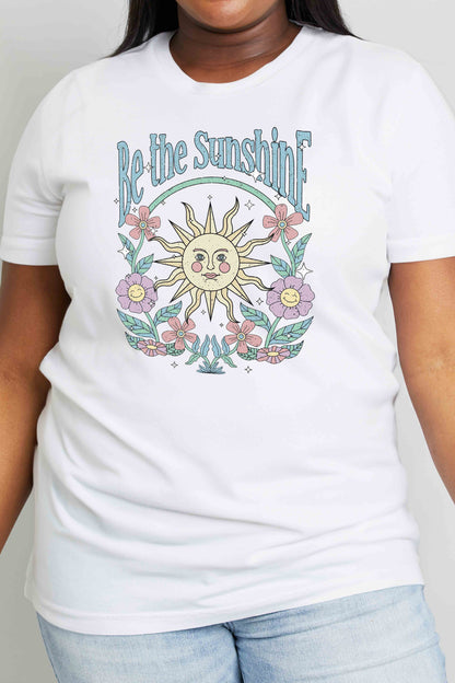 Simply Love Simply Love Full Size BE THE SUNSHINE Graphic Cotton Tee-Jewearrings