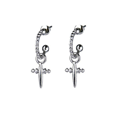 Simple Cross Earrings Women's Graceful And Cute Metal Earrings-Jewearrings