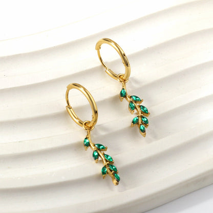 European And American Emerald Earrings For Women-Jewearrings