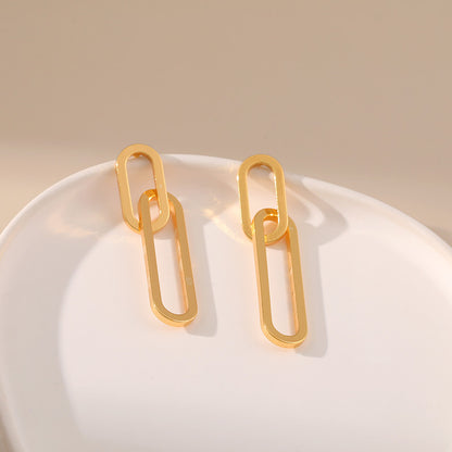 Women's Long And Simple Clip Earrings-Jewearrings