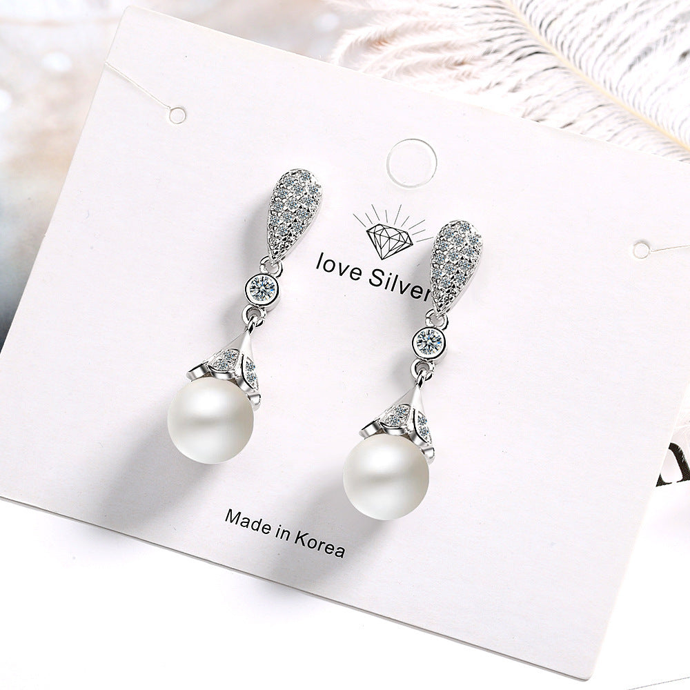 Long pearl earrings-Jewearrings