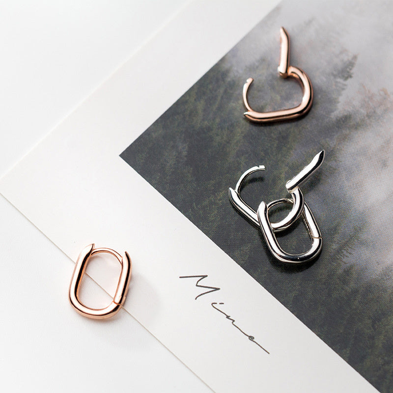 New High-end Sterling Silver Hoop Earrings-Jewearrings