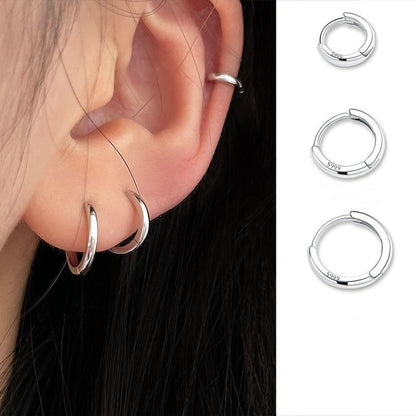 Silver Pin Earrings Bone Stud Simple Bracelet Ear Clip-Jewearrings