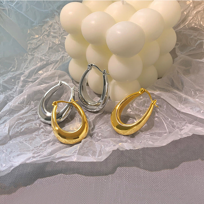 Versatile And High-end French Vintage Gold Earrings For Women-Jewearrings