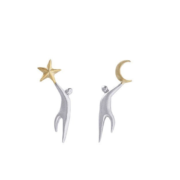 Exquisite High-end Girls' Sterling Silver Stud Earrings-Jewearrings