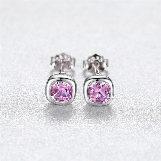 S925 Sterling Silver Artificial Caibao Earrings Female Korean Version-Jewearrings