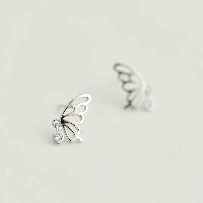 Women's Fashion Butterfly Hollow Sterling Silver Earrings-Jewearrings