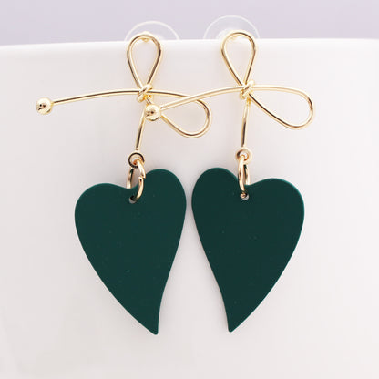 Japanese and Korean fashion temperament simple pearl bow earrings exquisite cute girl heart sweet beauty Super Fairy earrings-Jewearrings