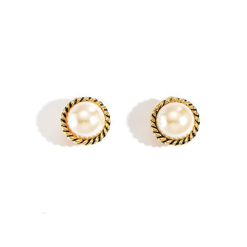 Women's Fashion Temperament Imitation Pearl Earrings-Jewearrings