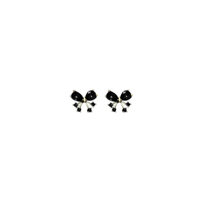 Vintage Petite Mini Delicate Stud Earrings Bow-Jewearrings